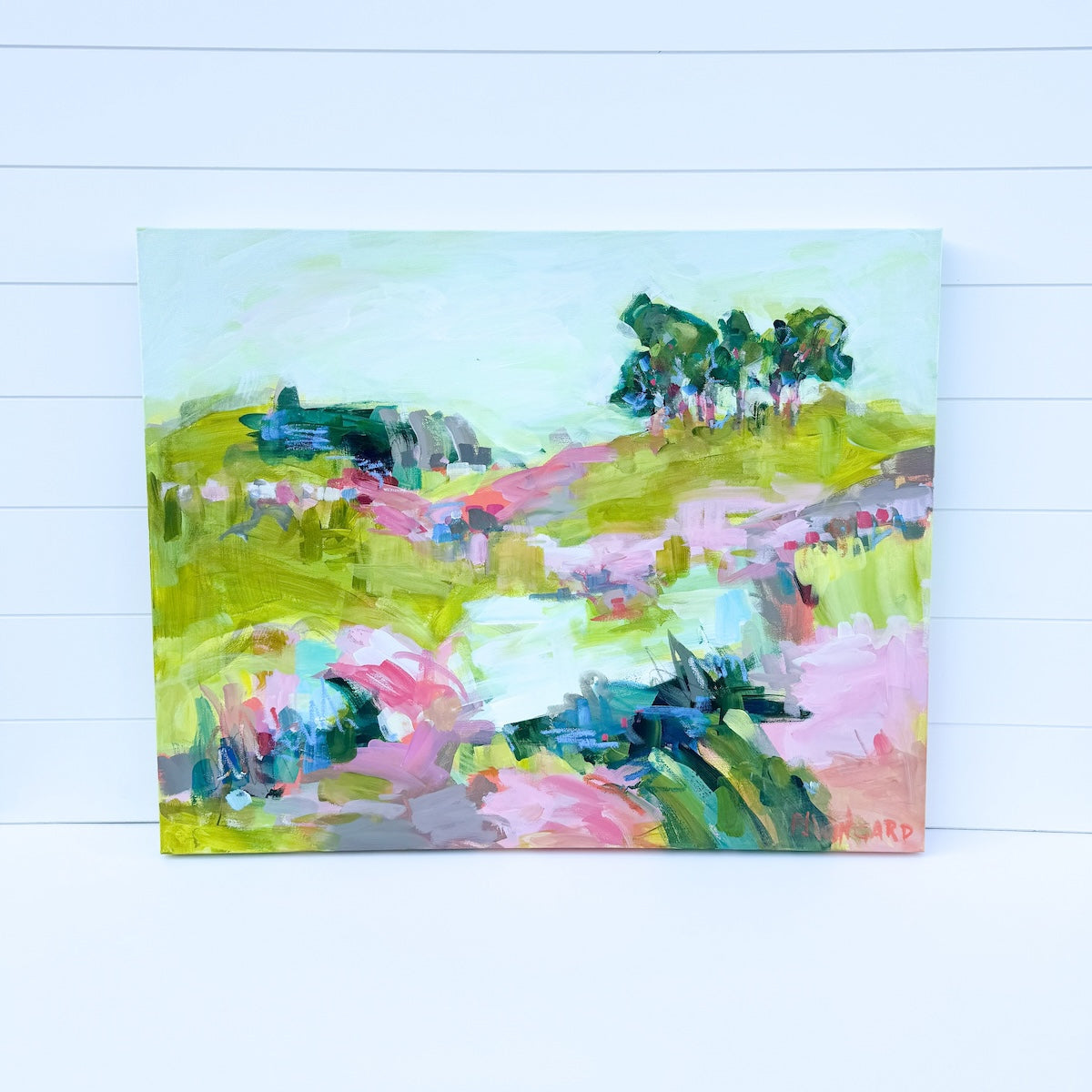 Happiness is the Road | Abstract Coastal Painting
