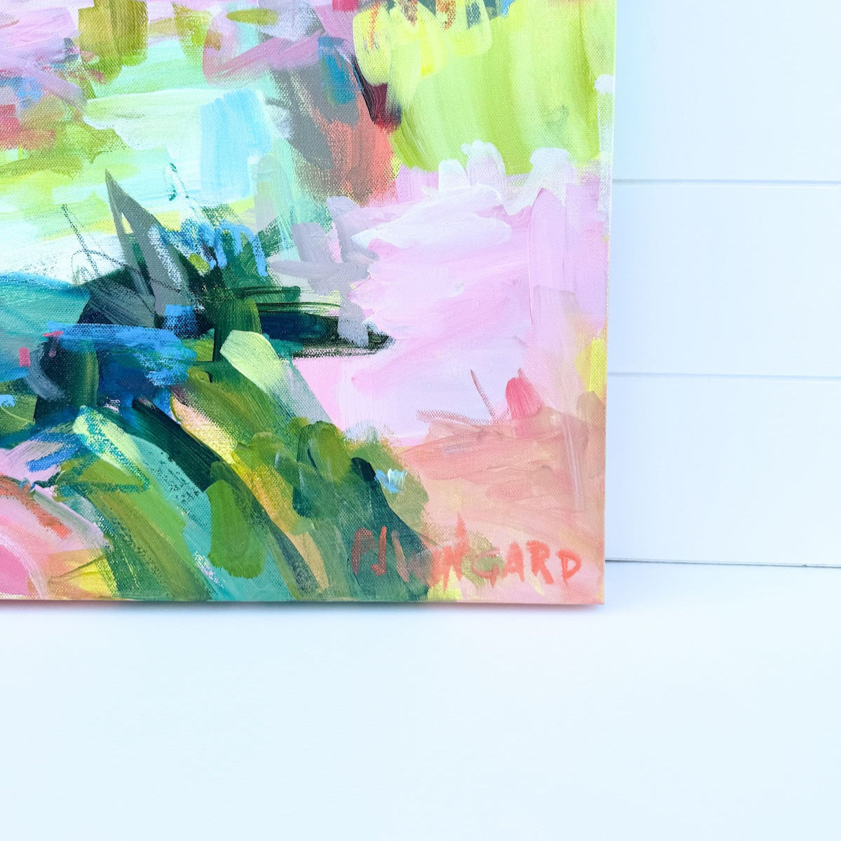 Happiness is the Road | Abstract Coastal Painting