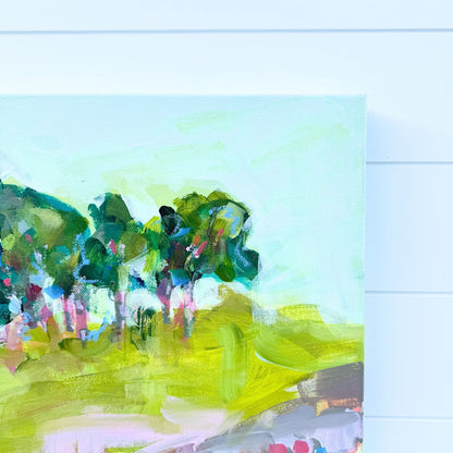 Happiness is the Road | Abstract Coastal Painting