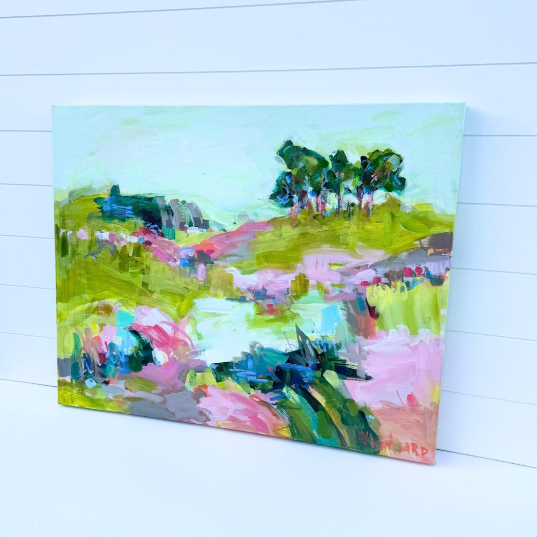 Happiness is the Road | Abstract Coastal Painting