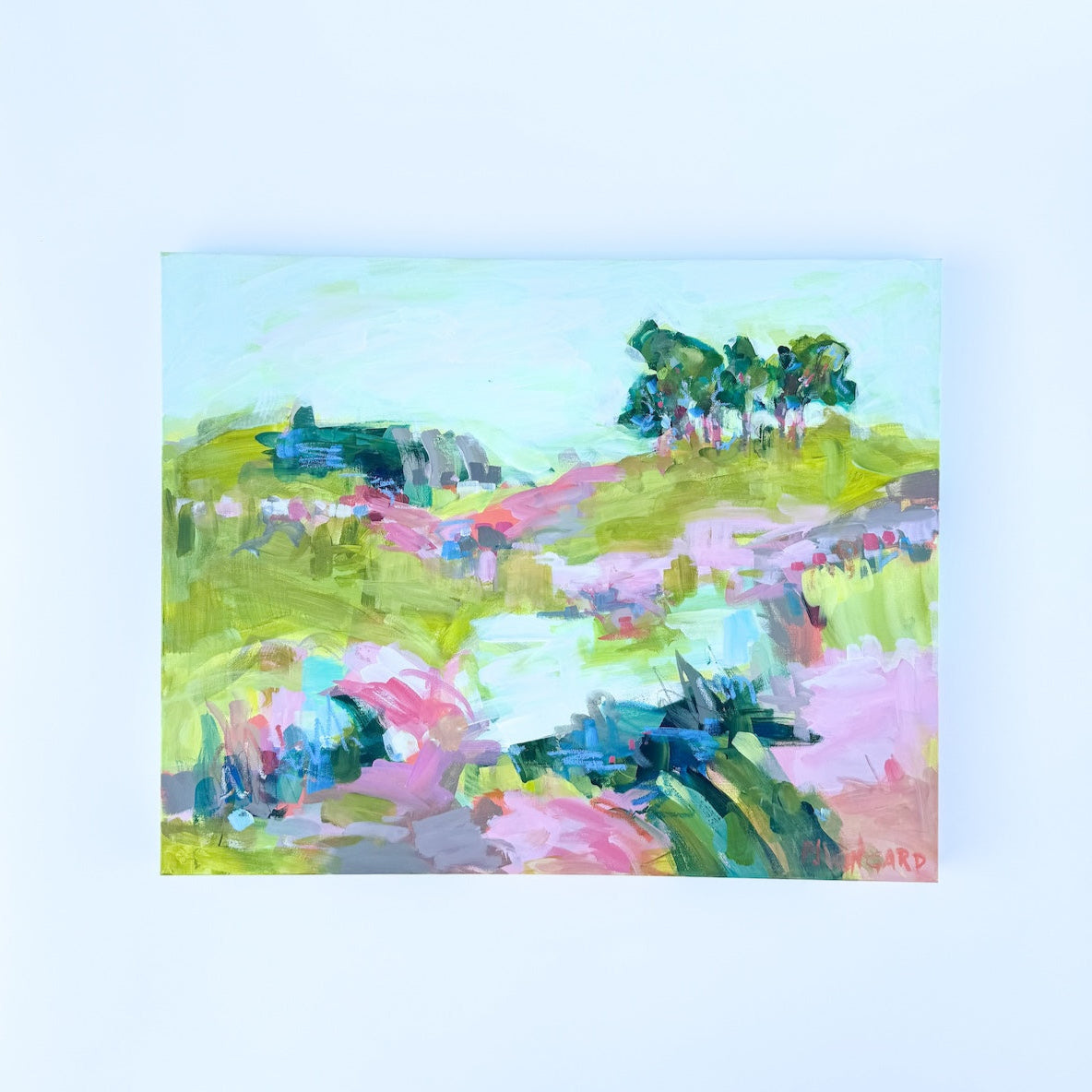 Happiness is the Road | Abstract Coastal Painting