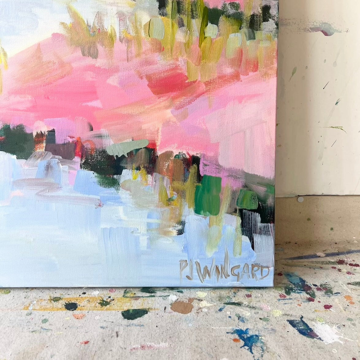 I Believe in Pink | Abstract Coastal Painting