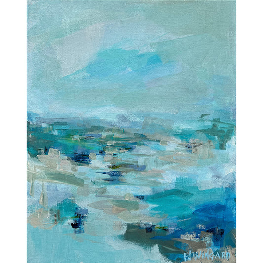 Know Your Worth | Abstract Coastal Painting