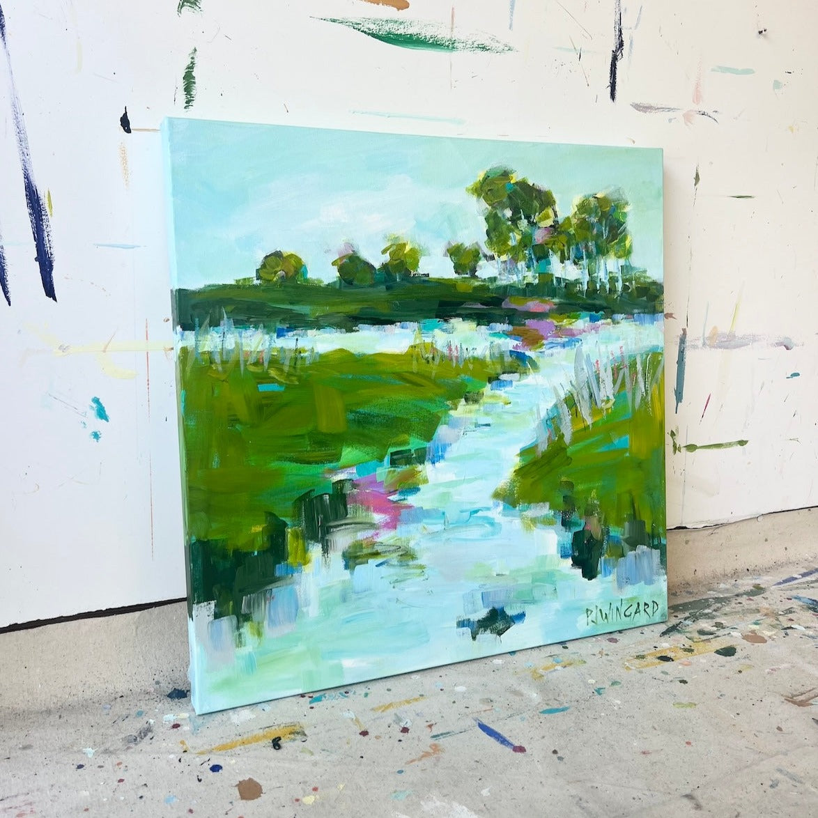 Laughter on the Water | Abstract Coastal Painting