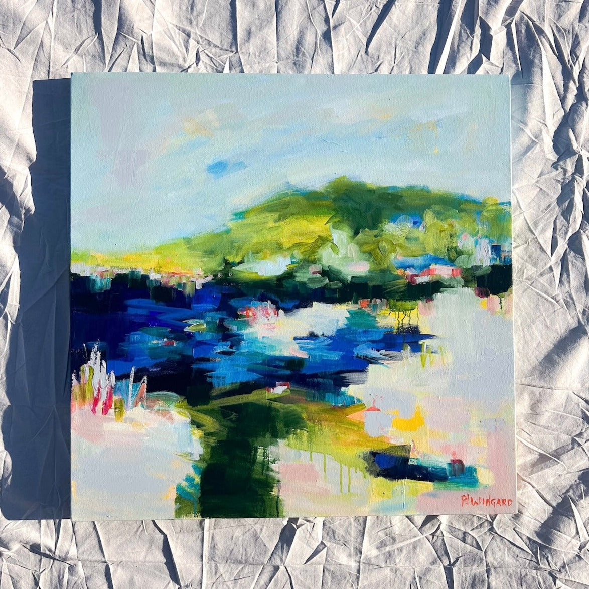 Let's Have a Party | Abstract Coastal Painting