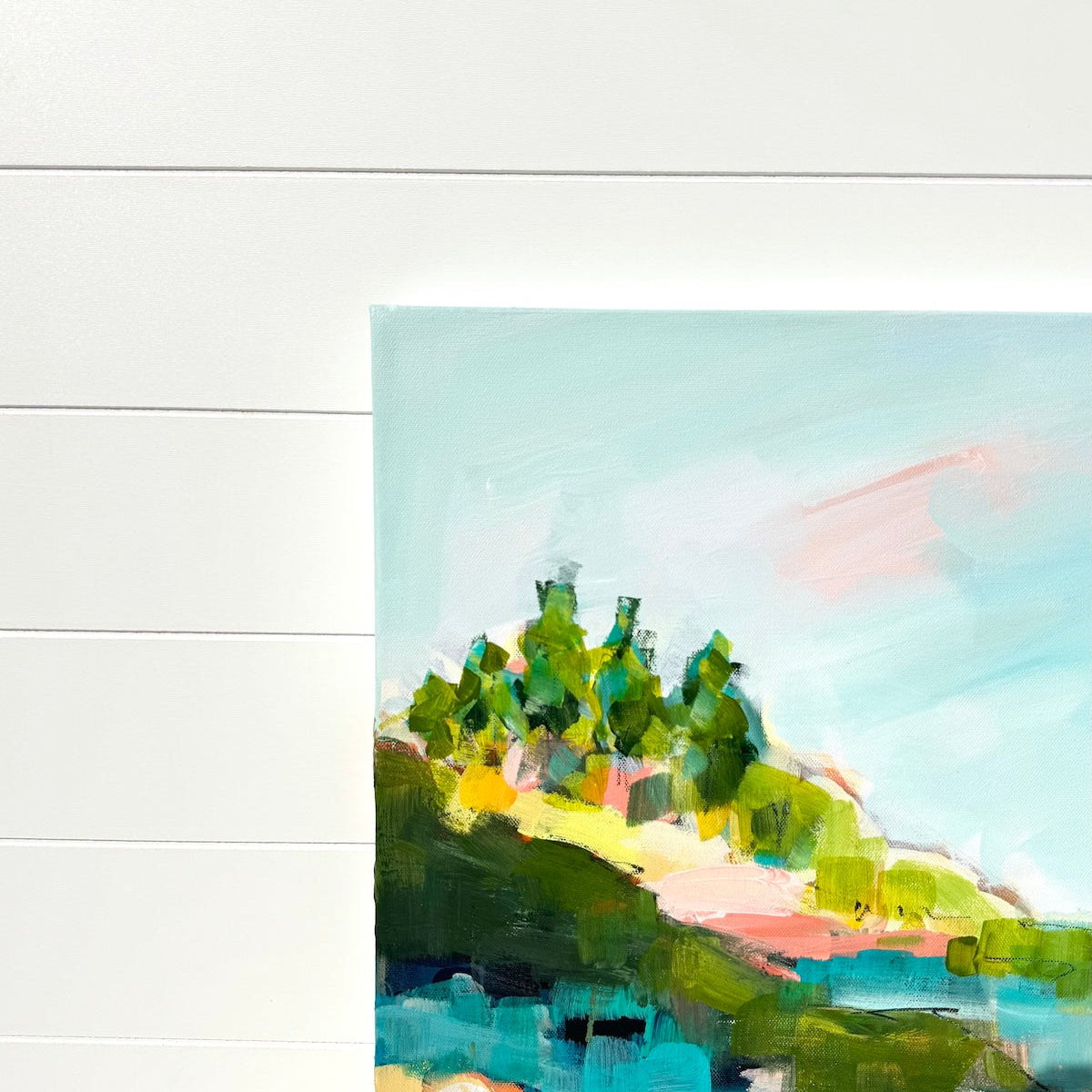 Abstract coastal painting by Pam Wingard Fine Art.