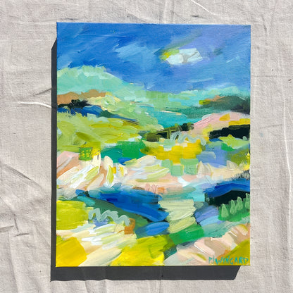 Make Hay While the Sun Shines | Abstract Coastal Painting
