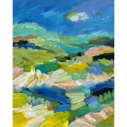 Make Hay While the Sun Shines | Abstract Coastal Painting