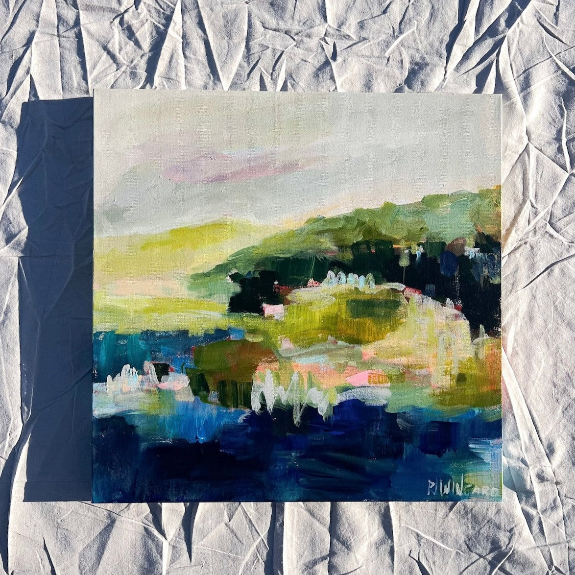 Mama Tried | Abstract Coastal Painting