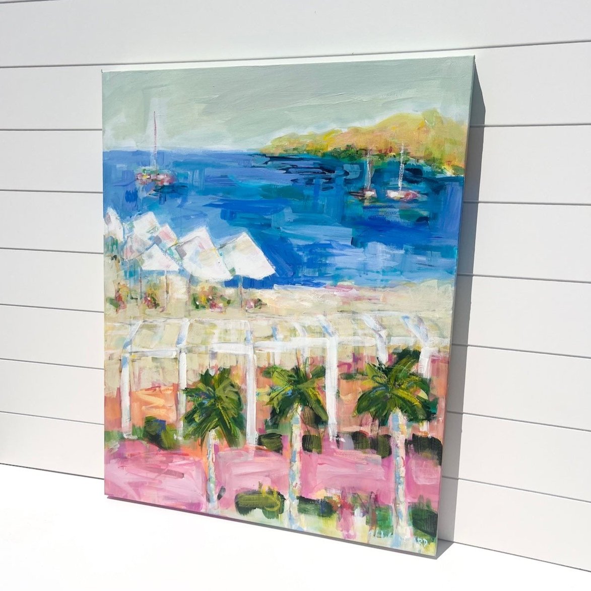 Mediterranean Sun | Abstract Coastal Painting