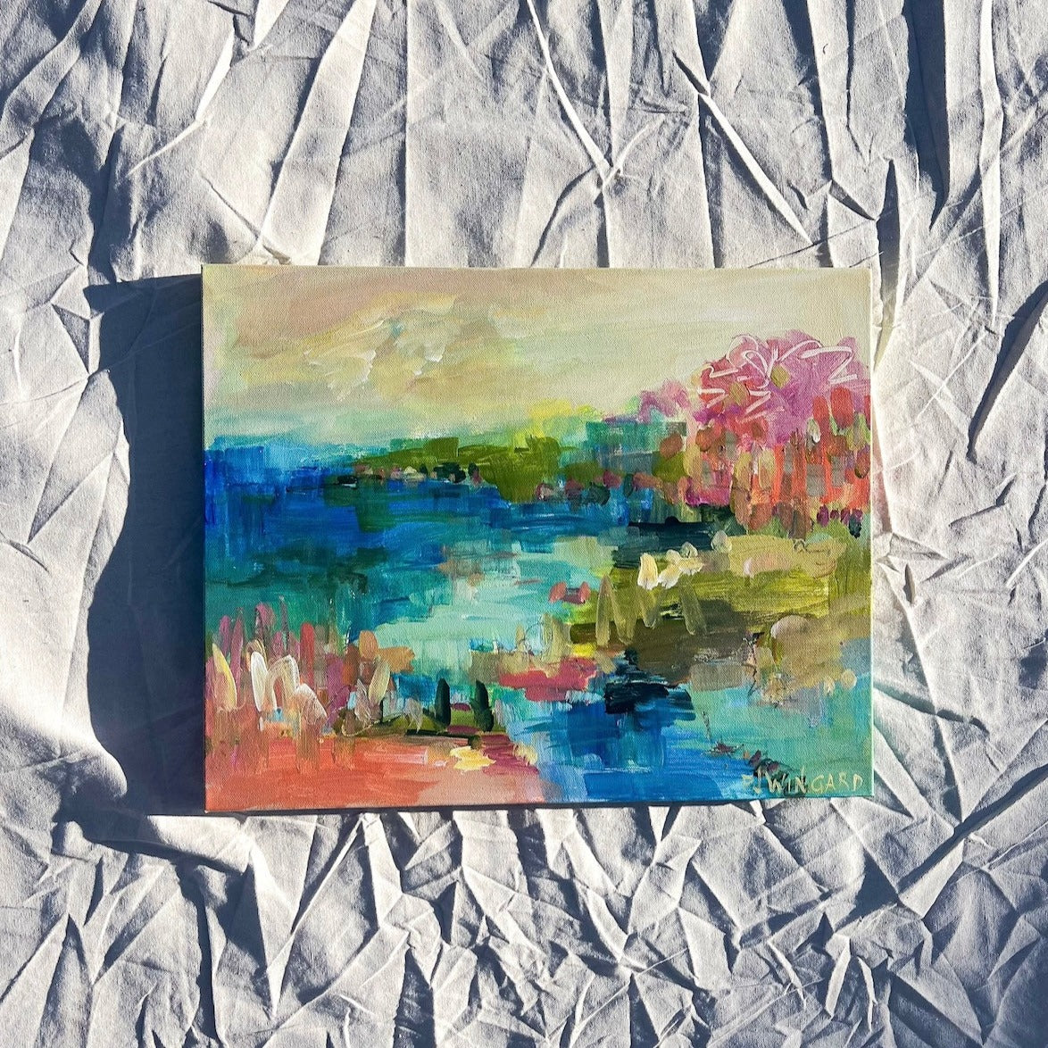 Our Love is Here to Stay | Abstract Coastal Painting
