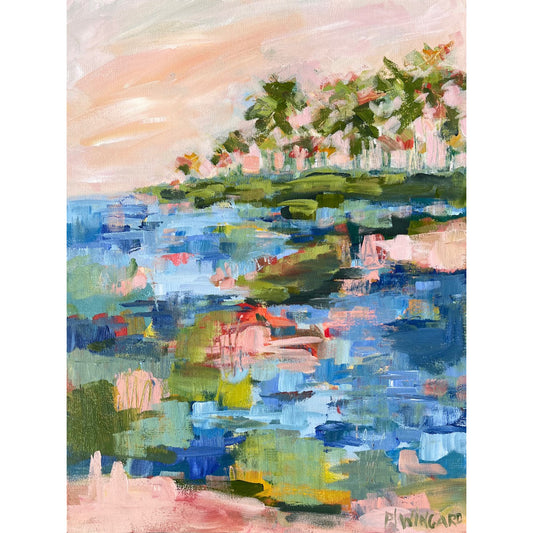Pink Attitude | Abstract Coastal Painting