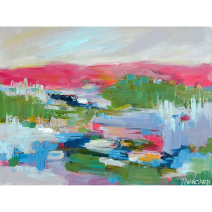 Pink Champagne | Abstract Coastal Painting