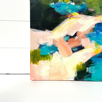 Abstract coastal painting by Pam Wingard Fine Art.