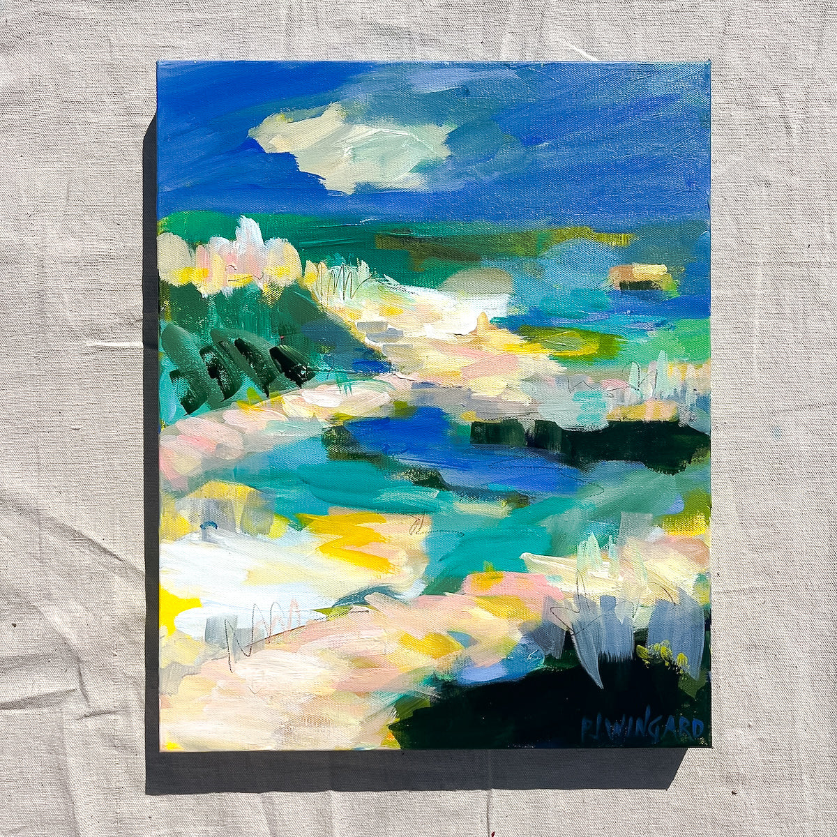 Rising Sun | Abstract Coastal Painting
