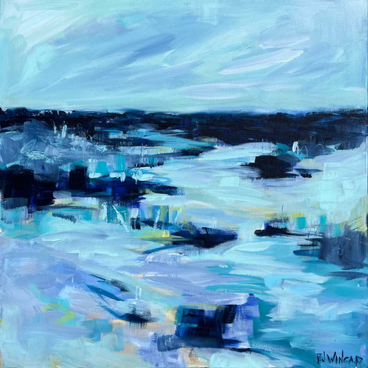 Summertime Blues | Abstract Coastal Painting