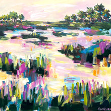 Load image into Gallery viewer, Sunshine and Roses Abstract Coastal Painting