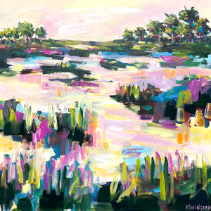 Sunshine and Roses Abstract Coastal Painting