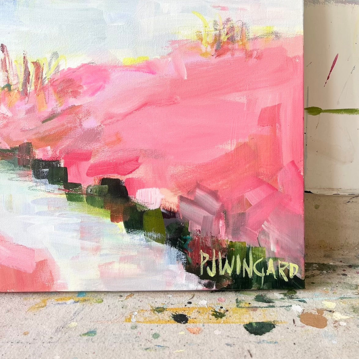 Sunshine and a Little Pink | Abstract Coastal Painting