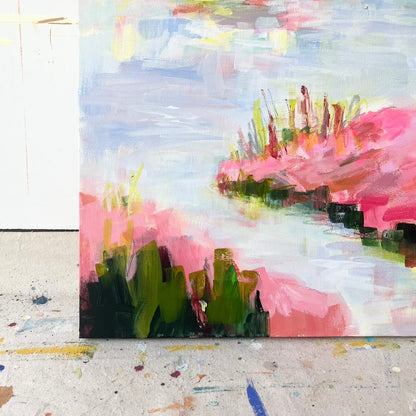 Sunshine and a Little Pink | Abstract Coastal Painting