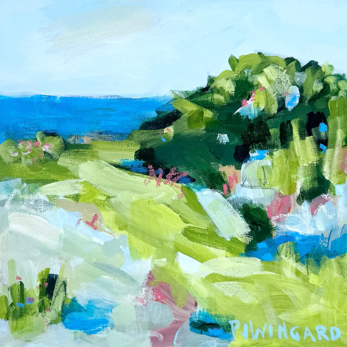 Time for Me to Fly | Abstract Coastal Painting