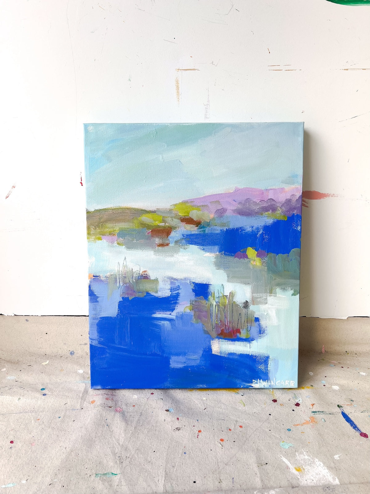 Up on the Roof | Abstract Coastal Painting