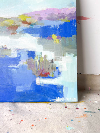 Up on the Roof | Abstract Coastal Painting