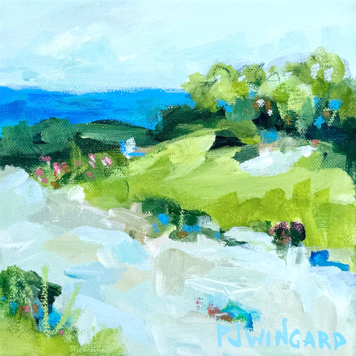 You're in My Heart | Abstract Coastal Painting