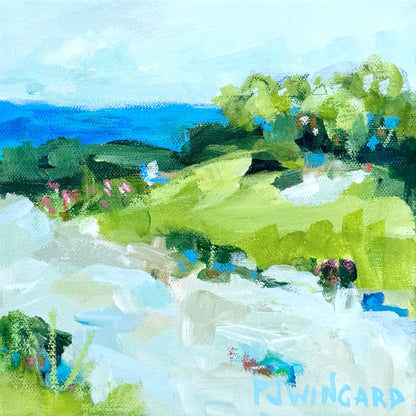 You're in My Heart | Abstract Coastal Painting