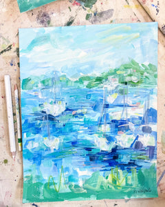 Where The Boat Leaves From: Isle of Palms Painting on Paper