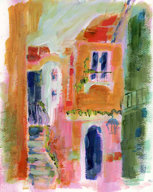 Better Late Than Never- Italy Painting on Paper