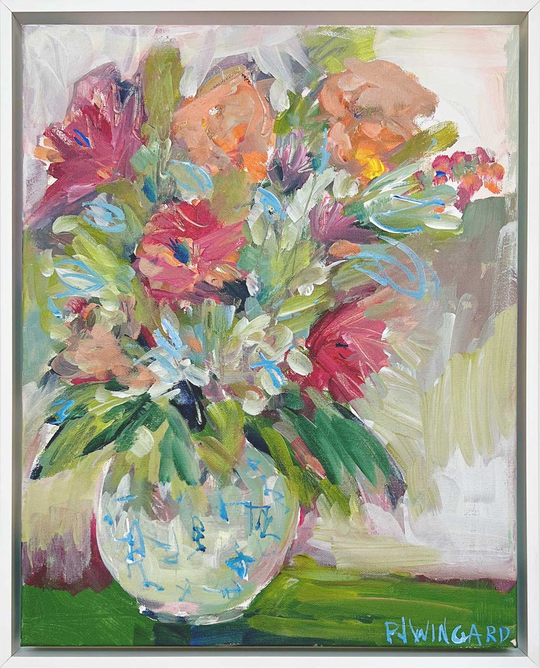 'Bloom Right Here' Floral Painting
