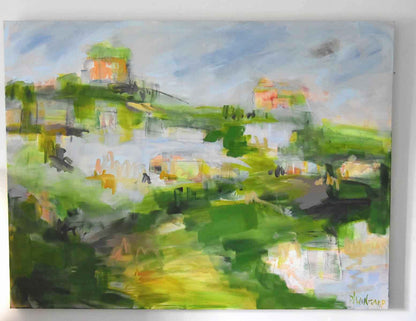 Bubblegum & Butterfly Kisses Abstract Painting AVAILABLE VIA GALLERY