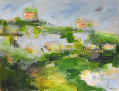 Bubblegum & Butterfly Kisses Abstract Painting AVAILABLE VIA GALLERY