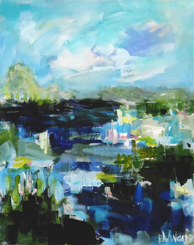 Busy Being Fabulous Abstract Coastal Painting
