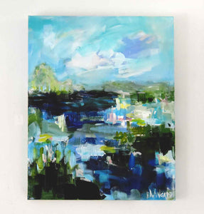 Busy Being Fabulous Abstract Coastal Painting