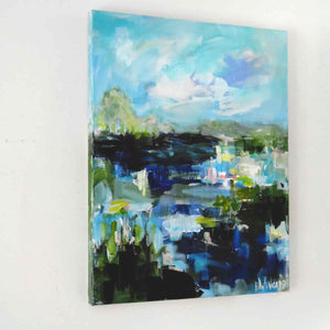 Busy Being Fabulous Abstract Coastal Painting