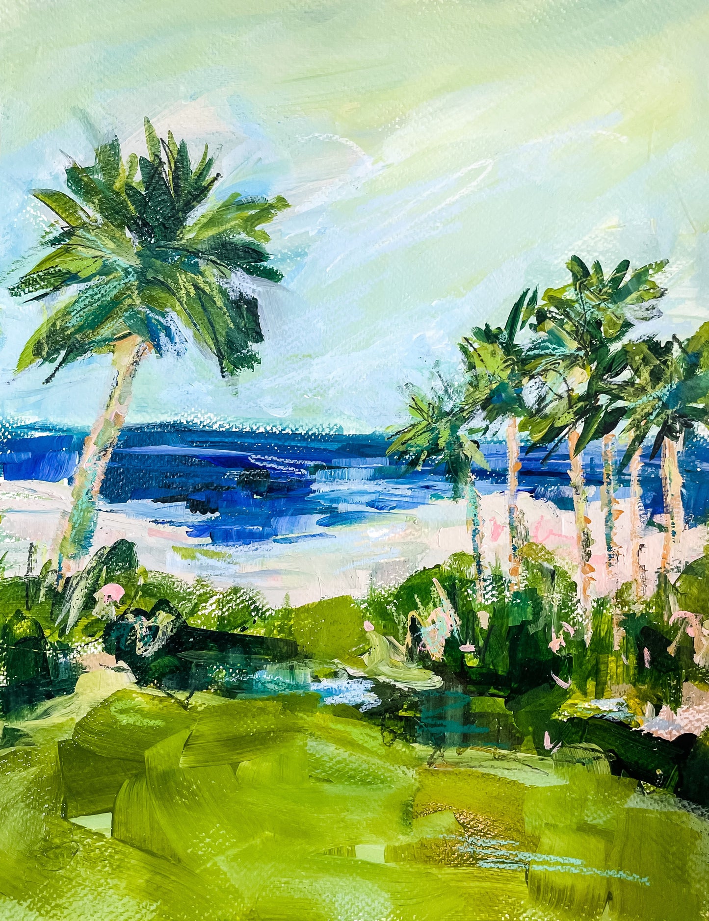 Beers and Sunshine: Isle of Palms Painting on Paper AVAILABLE VIA GALLERY