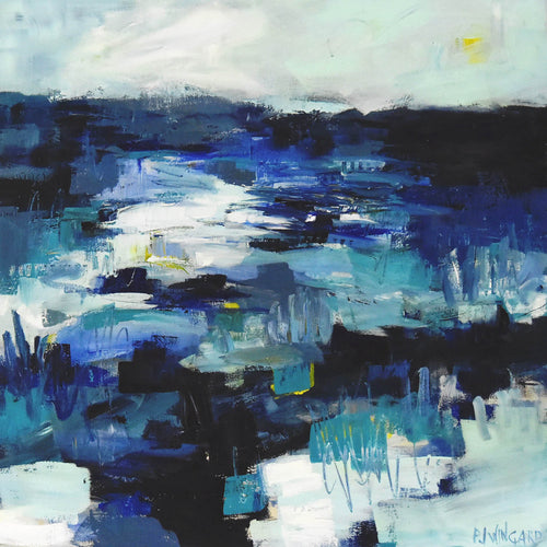 Lemonade and Sunshine Abstract Coastal Painting AVAILABLE VIA GALLERY