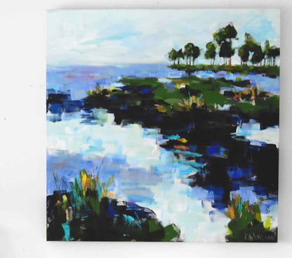 Love Will Keep Us Alive | Abstract Coastal Painting