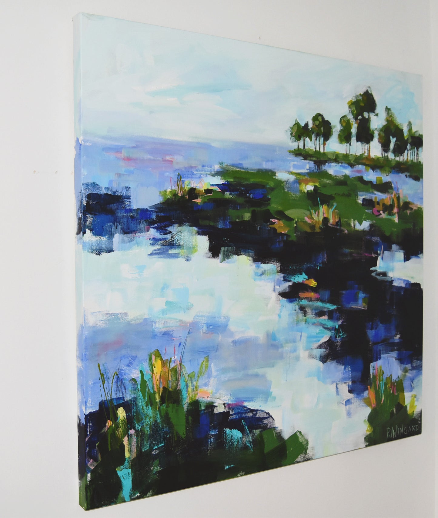 Love Will Keep Us Alive | Abstract Coastal Painting
