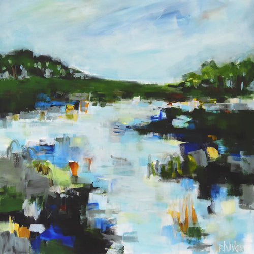 Lyin Eyes Abstract Coastal Painting