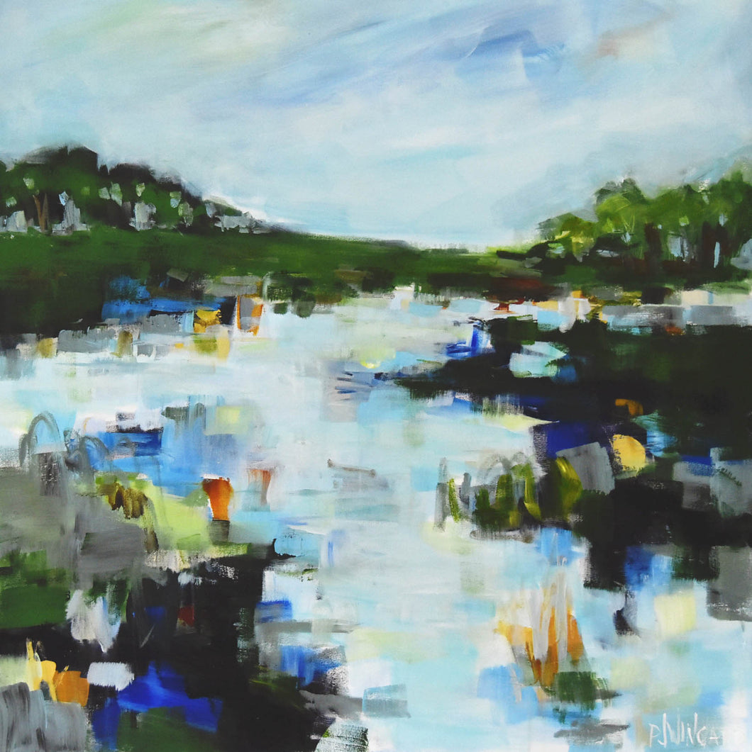 Lyin Eyes Abstract Coastal Painting