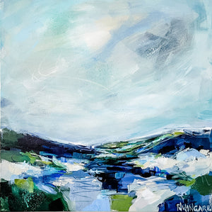 Moody Blues Abstract Painting