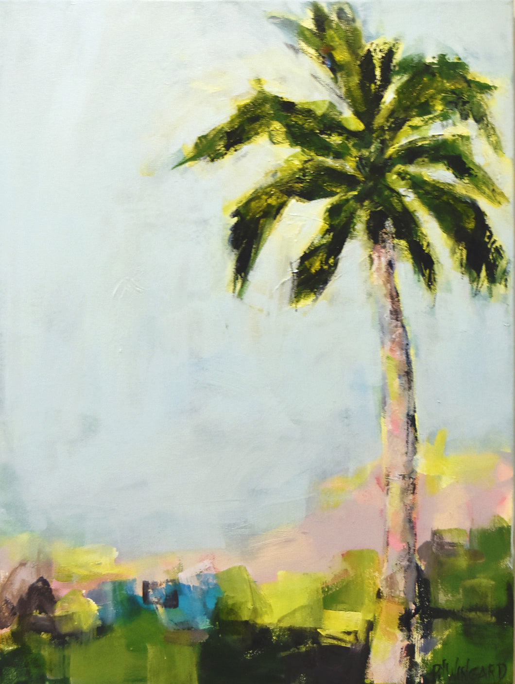 Morning Sunshine- Original Palm Tree Painting