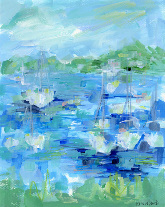 Where The Boat Leaves From: Isle of Palms Painting on Paper