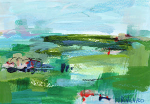 Abstract Painting on Paper: QUIET