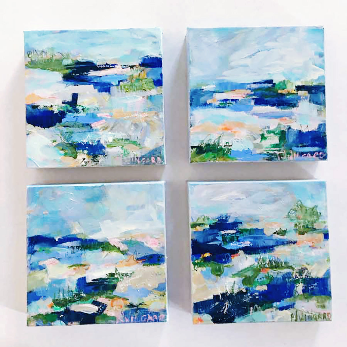 Morning Walk | Abstract Coastal Painting