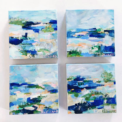 Morning Walk | Abstract Coastal Painting
