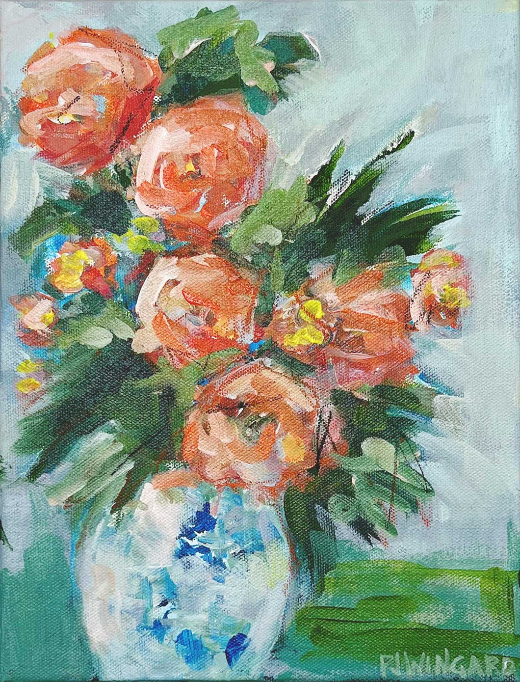 'Rose Colored Glasses' Floral Painting